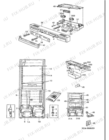 Взрыв-схема холодильника Electrolux ER3310B - Схема узла Functional parts